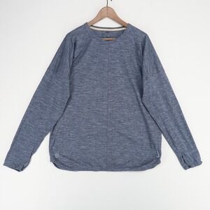 Nike Yoga Long Sleeve Shirt Mens XL Indigo Heather Dri-Fit Thumbholes